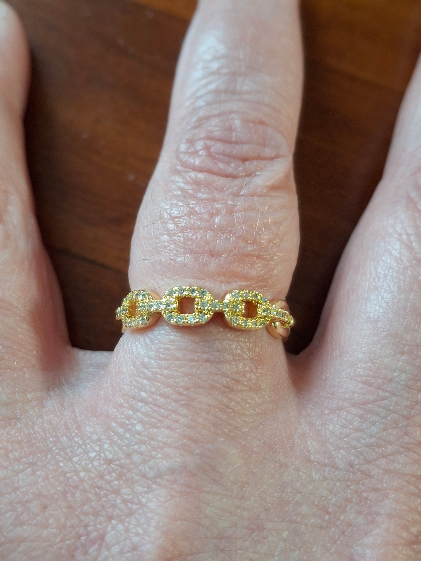 Bague acier inoxydable stainless steel 316 sertie zirconium ajustable réglable