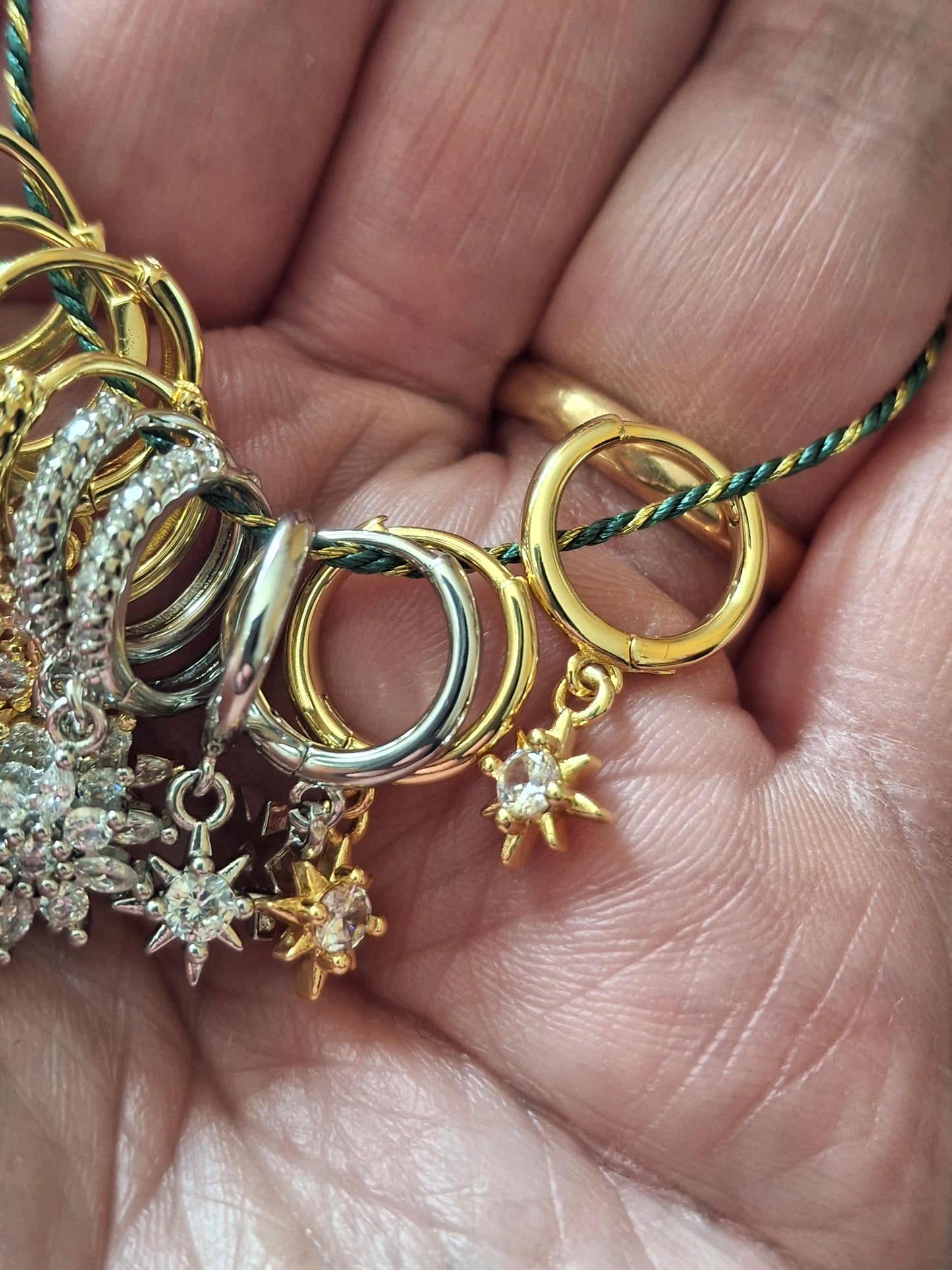 Stainless steel 316 single earrings with zirconium stones