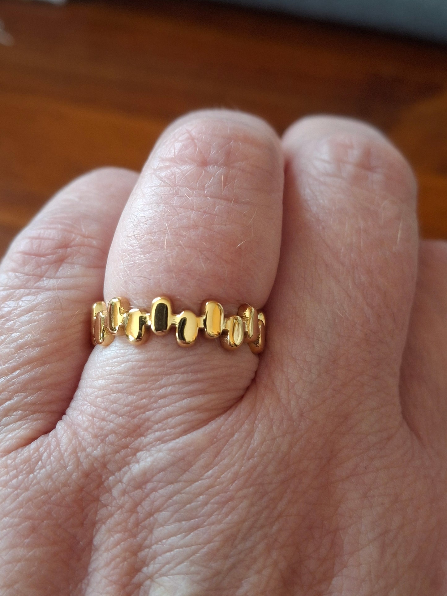 Bague acier inoxydable stainless steel 316 minimaliste réglable ajustable