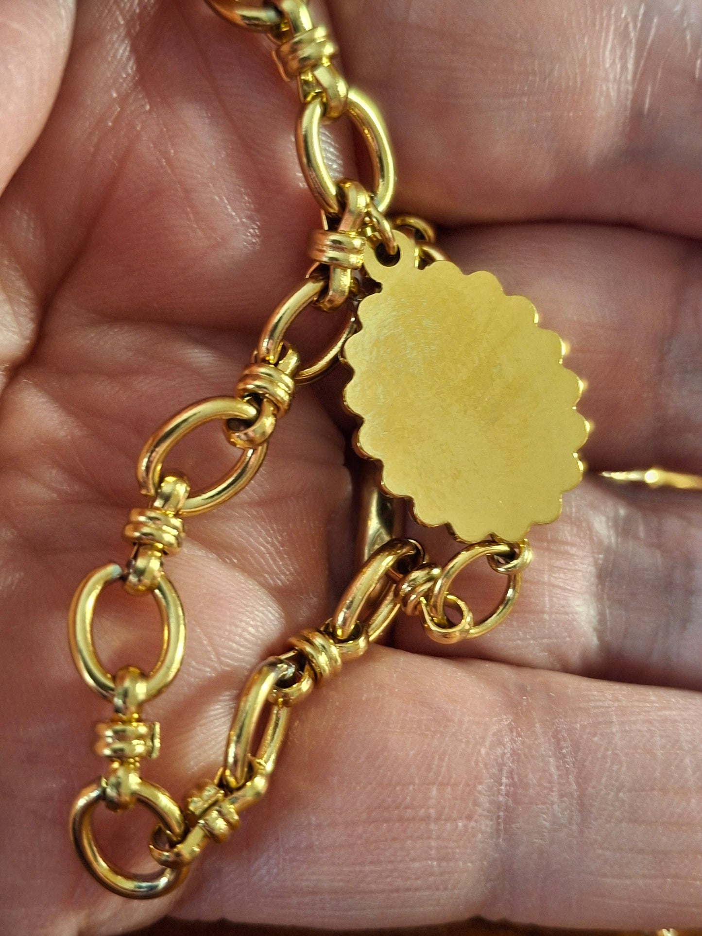 Bracelet chaîne acier inoxydable stainless steel 316 et pendentif email coloré stainless steel 316 sur mesure