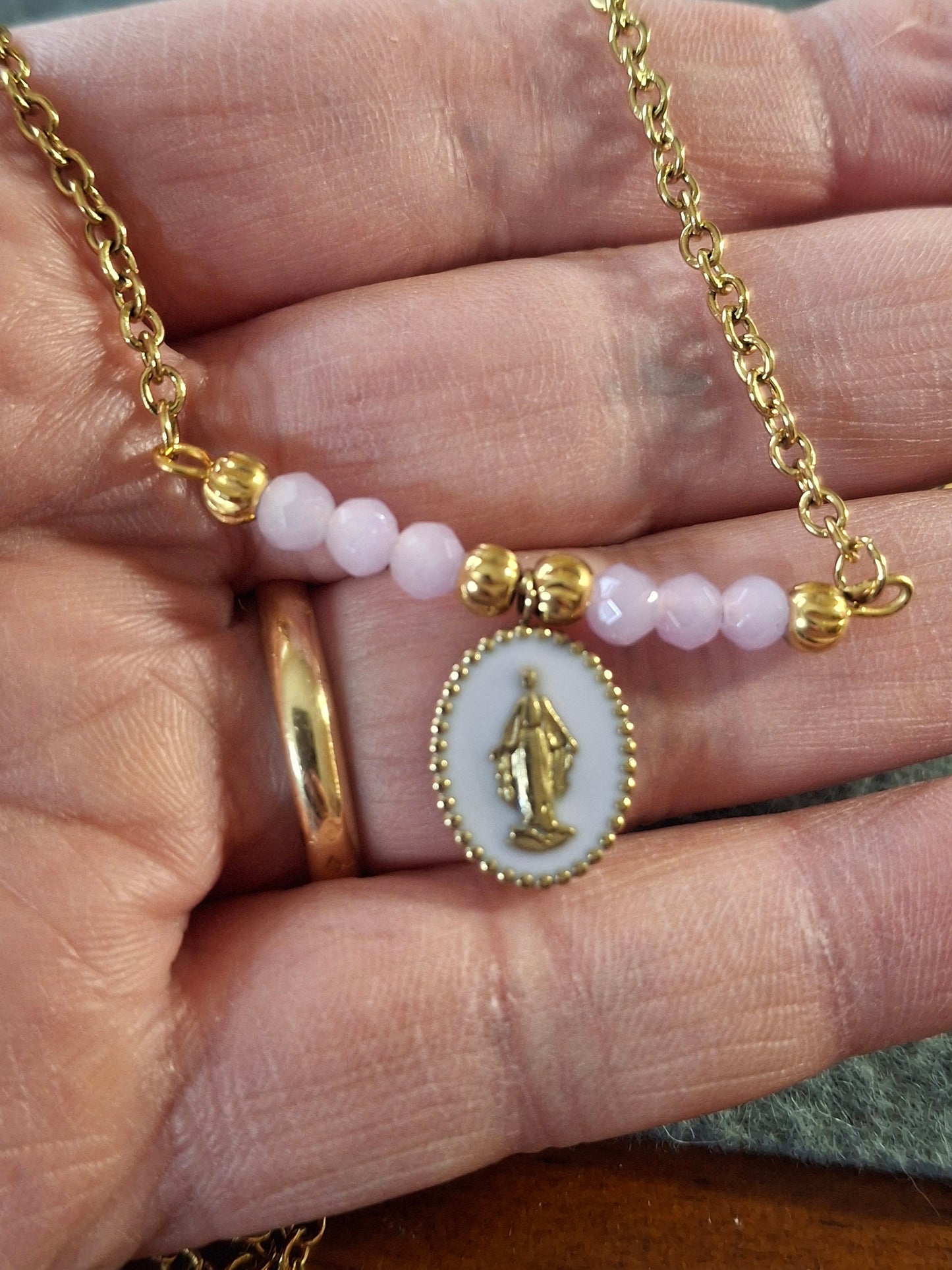 Bracelet chaîne acier inoxydable stainless steel 316 madone stainless steel 316 handmade sur mesure