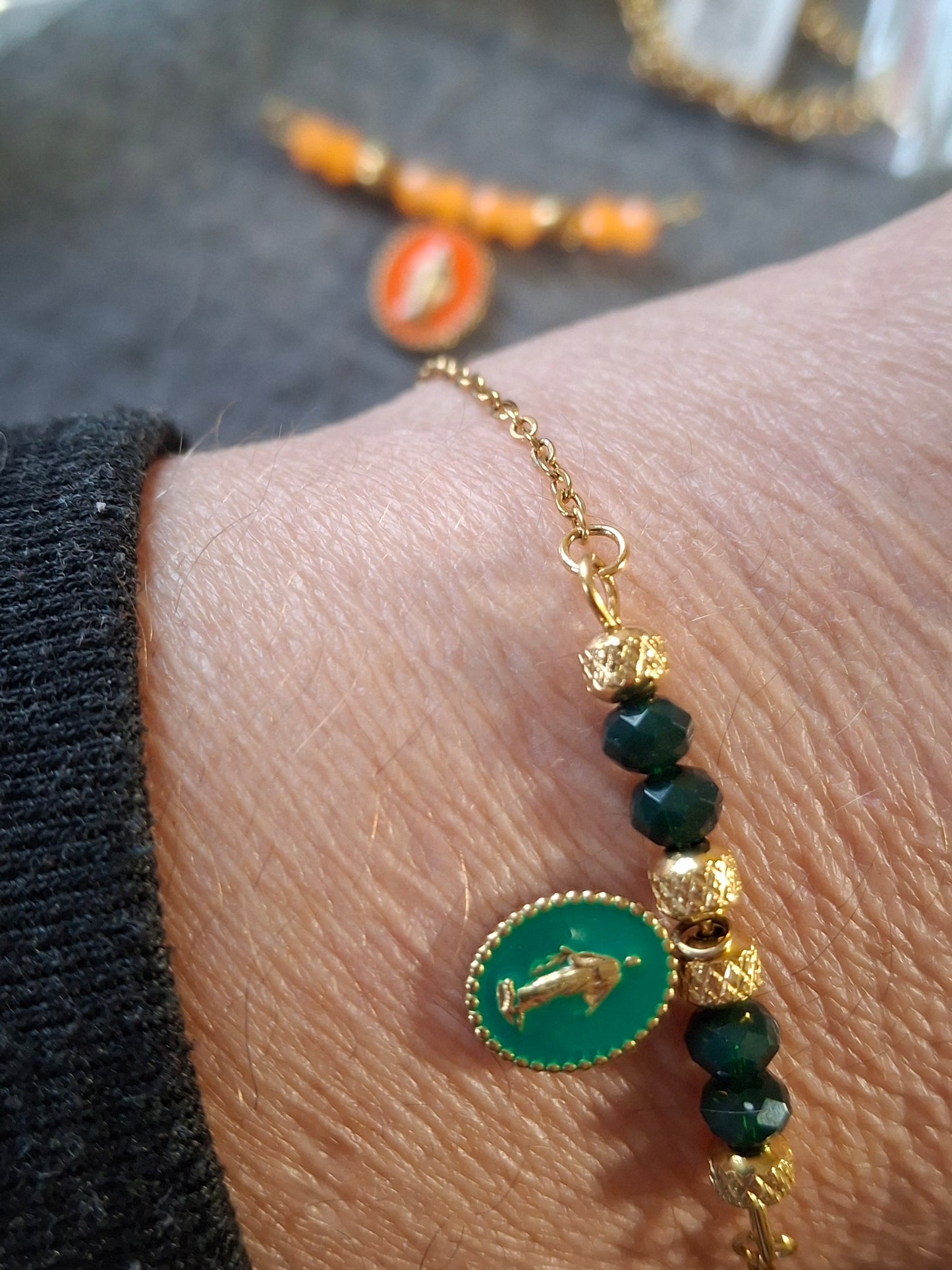 Bracelet chaîne acier inoxydable stainless steel 316 madone stainless steel 316 handmade sur mesure