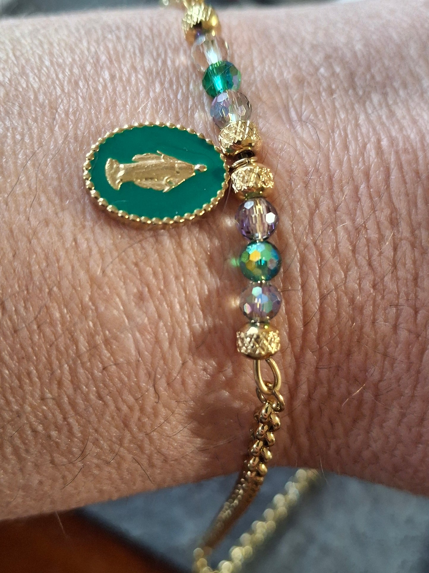 Bracelet chaîne maille jaseron stainless steel 316 madone stainless steel 316 handmade sur mesure