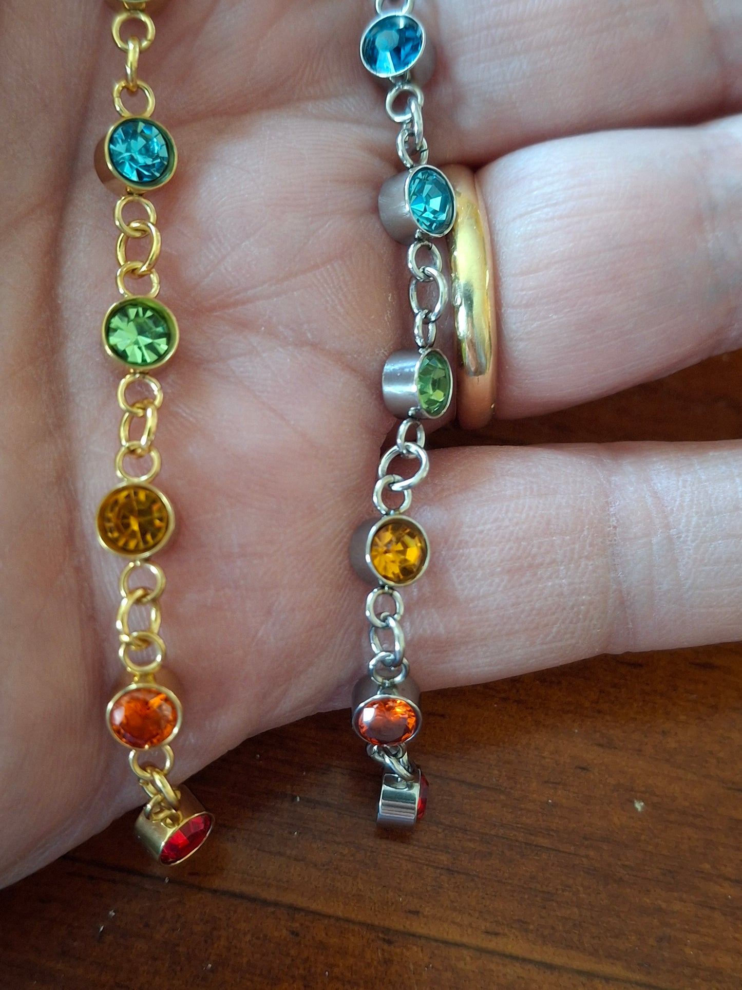 Y-förmige Halskette, Edelstahl 316, 7 Chakren