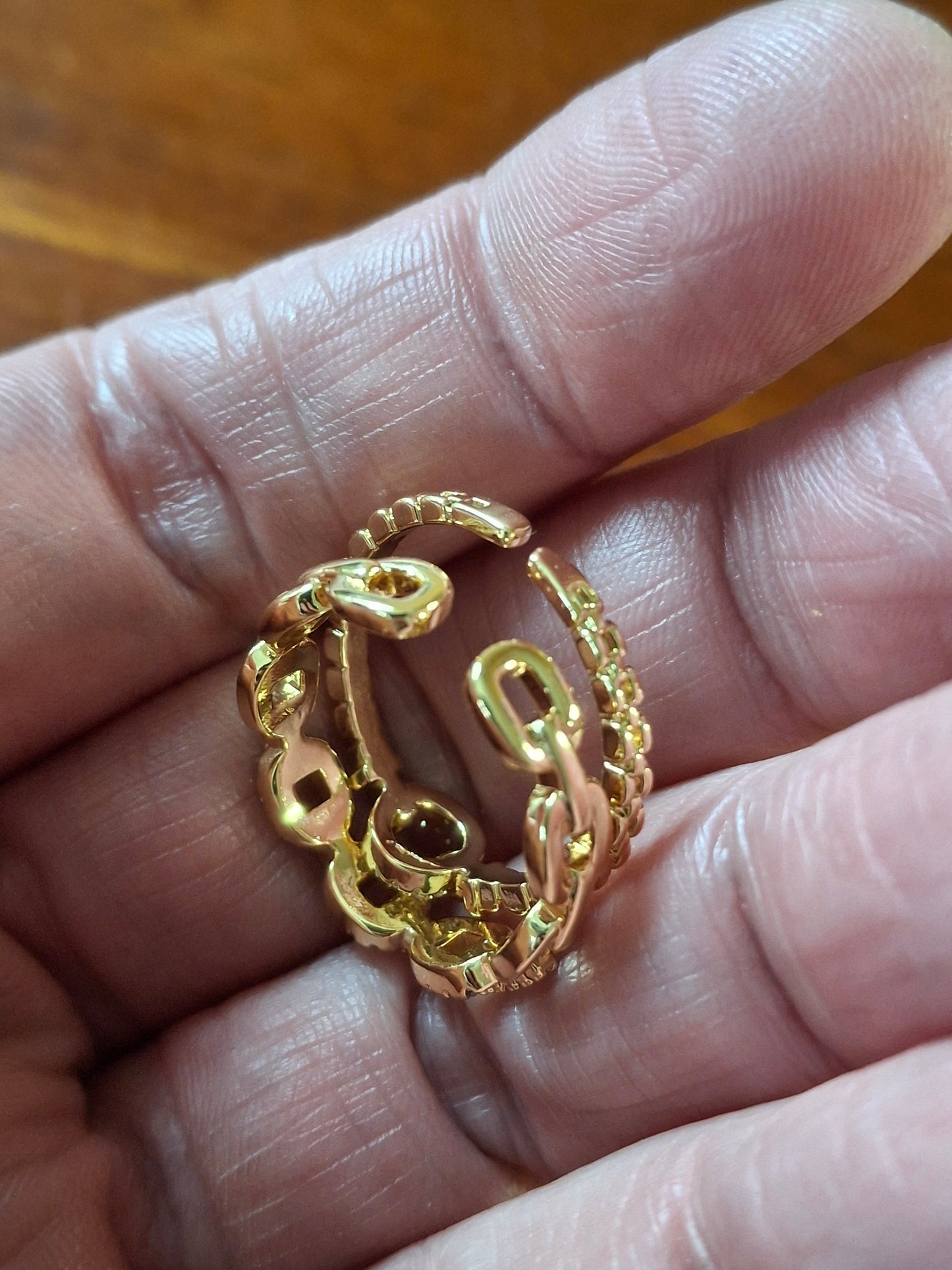 Bague acier inoxydable stainless steel 316 sertie zirconium ajustable réglable