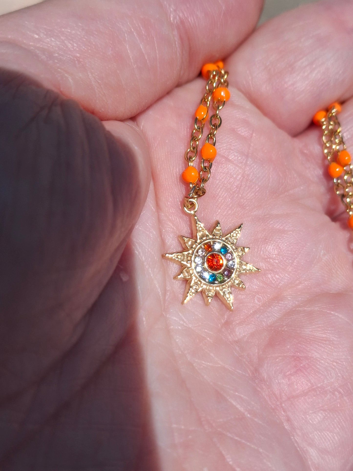 Goldkette Halskette Edelstahl Edelstahl Stern Anhänger Edelstahl 316 mit Zirkonia besetzt