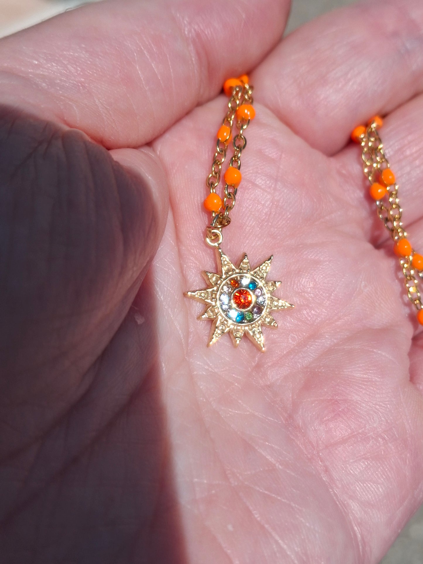 Goldkette Halskette Edelstahl Edelstahl Stern Anhänger Edelstahl 316 mit Zirkonia besetzt