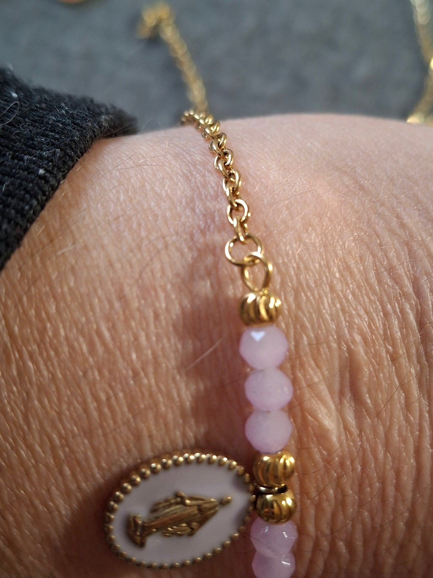 Bracelet chaîne acier inoxydable stainless steel 316 madone stainless steel 316 handmade sur mesure