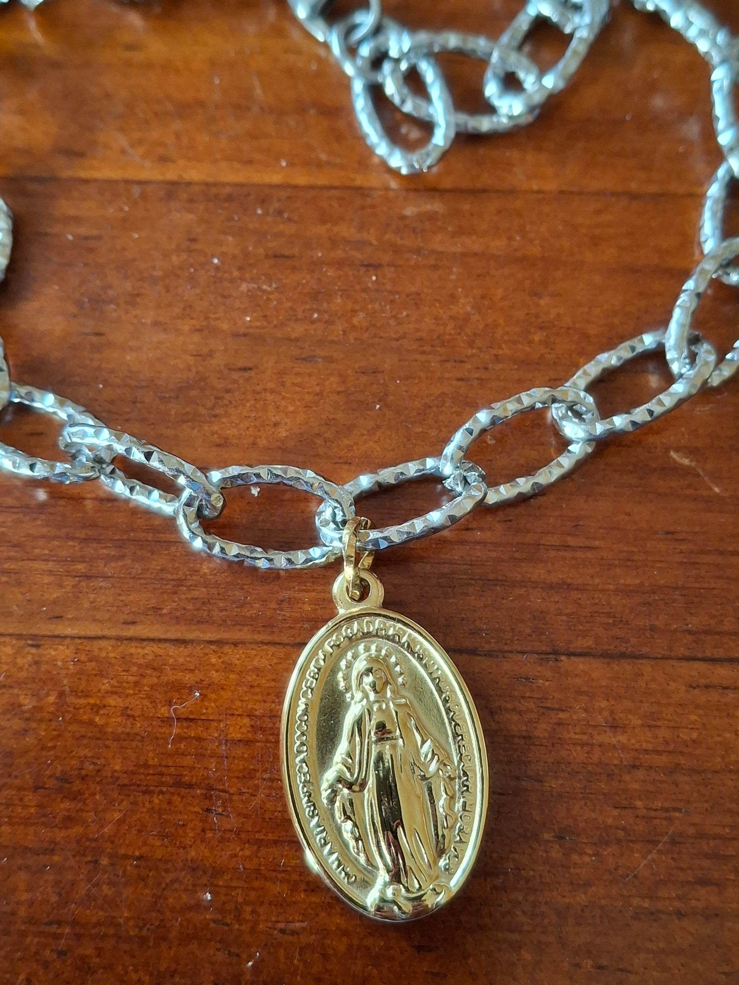 Collier chaîne acier inoxydable stainless steel 316 madone stainless steel 316 polie