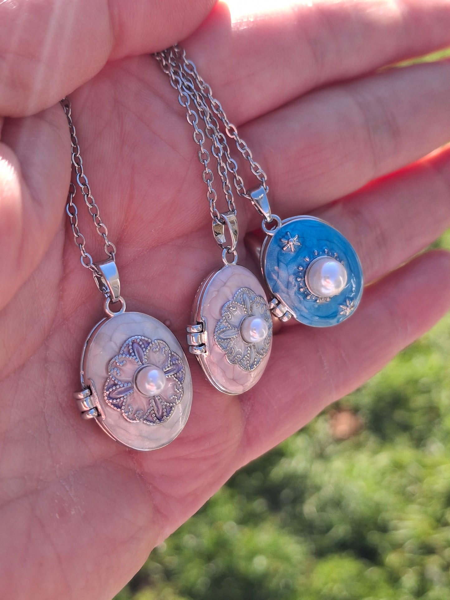 Halskette aus Edelstahl 316, verstellbar, mit Anhänger für Fotos aus Edelstahl 316.