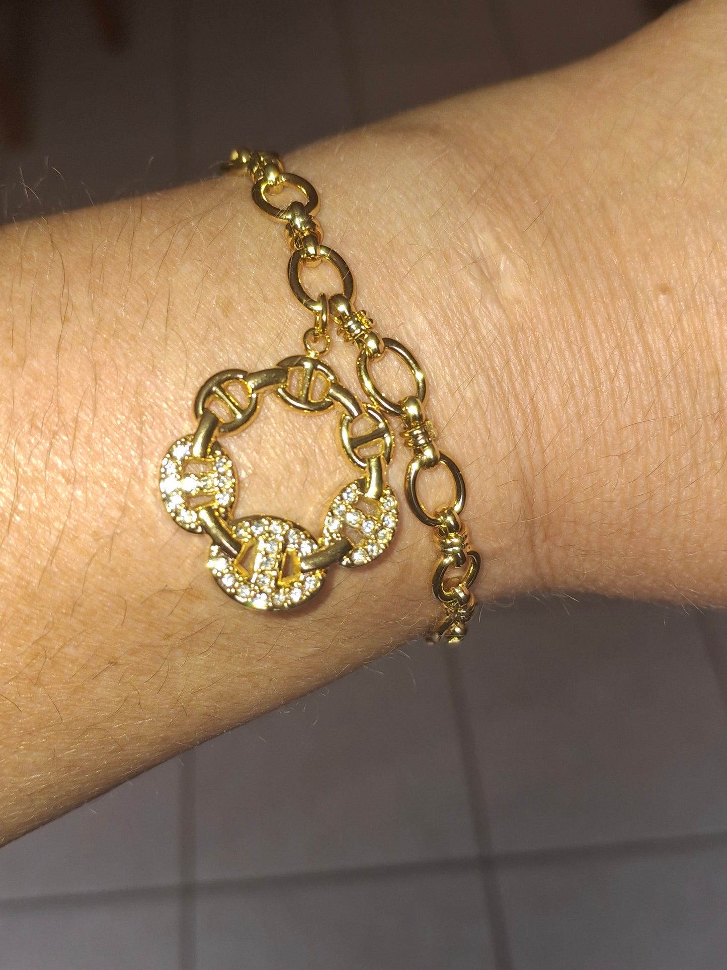 Bracelet chaîne maille gourmette stainless steel 316 ,pendentif maille marine stainless steel 316 poli sur mesure