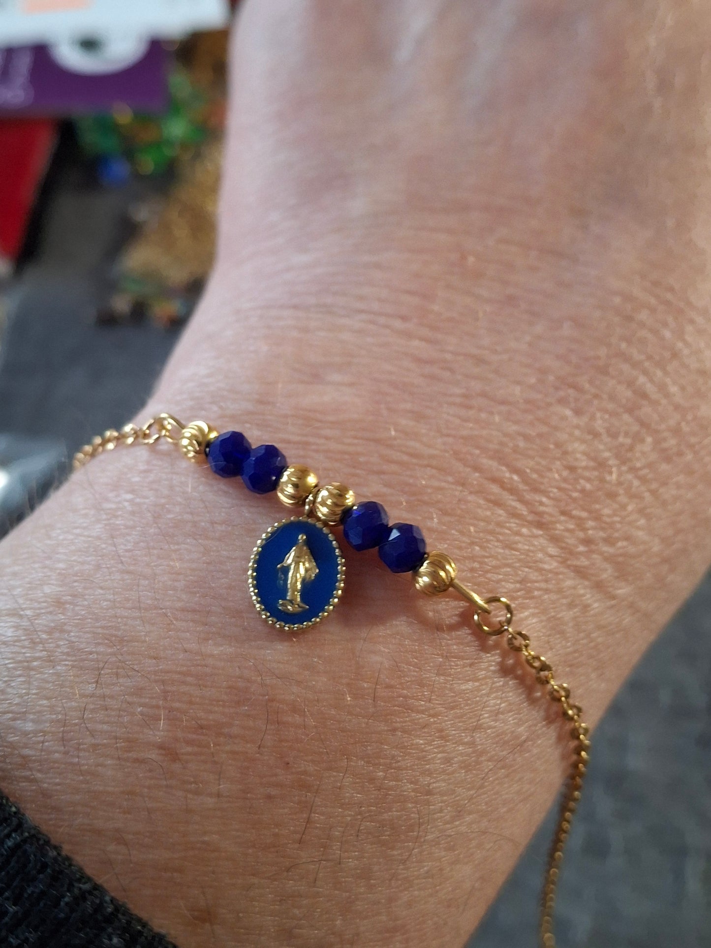 Bracelet chaîne acier inoxydable stainless steel 316 madone stainless steel 316 handmade sur mesure